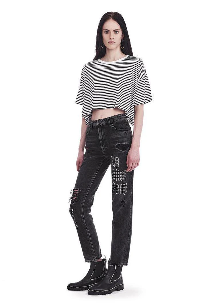 商品Alexander Wang|条纹短款T恤,价格¥520,第1张图片
