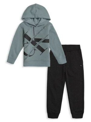 商品Calvin Klein|​Little Boy’s 2-Piece Hoodie & Joggers Set,价格¥161,第1张图片