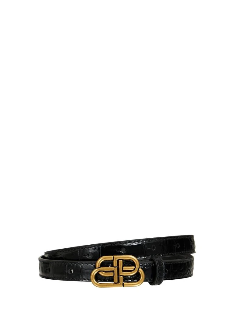 商品Balenciaga|Bb Super 15 Croc Embossed Leather Belt,价格¥3233,第1张图片
