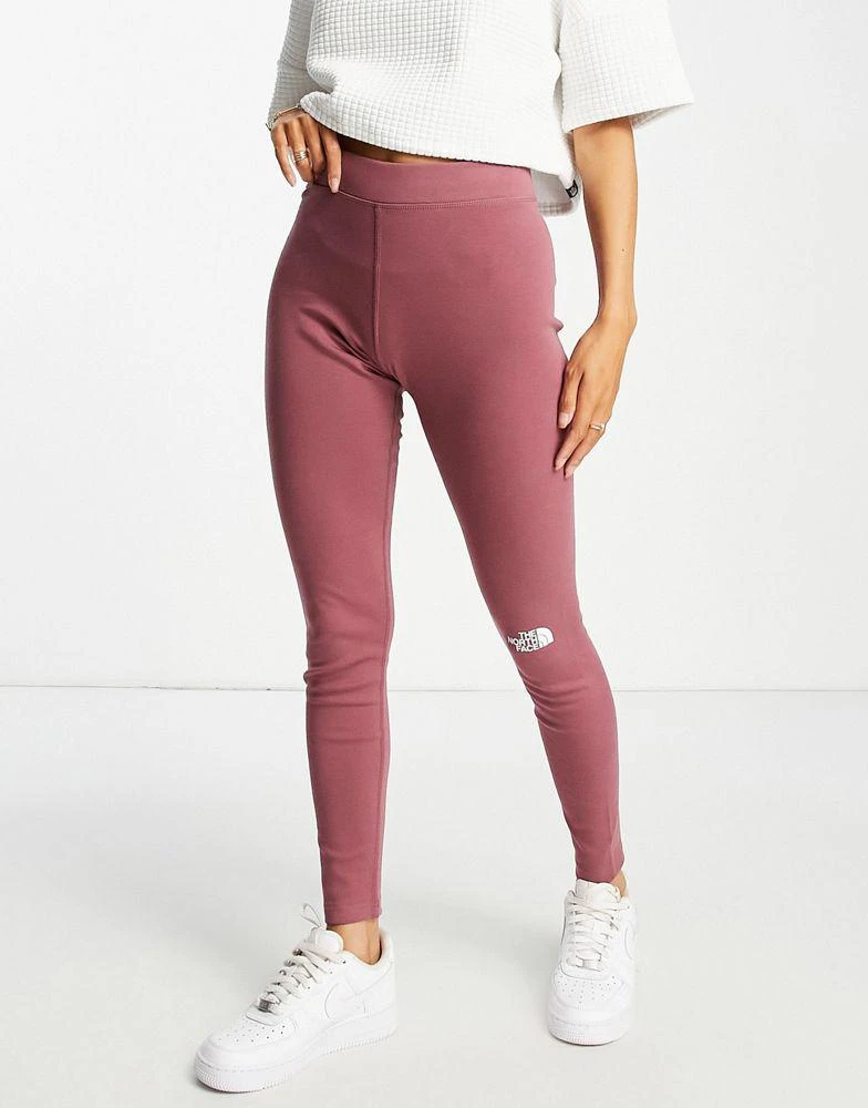 商品The North Face|The North Face Interlock cotton high waist leggings in pink,价格¥248,第4张图片详细描述