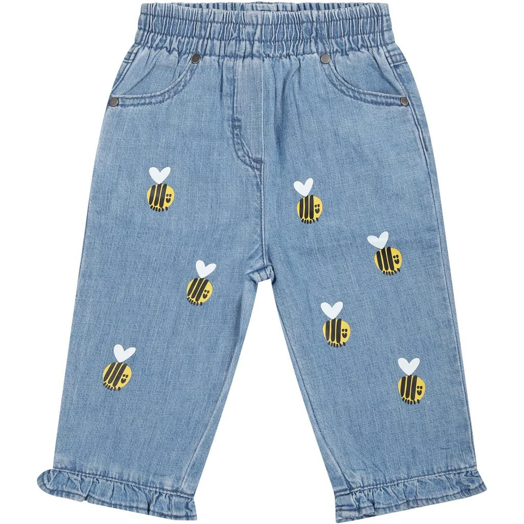 商品Stella McCartney|Blue Jeans For Baby Girl With Beees,价格¥965,第1张图片