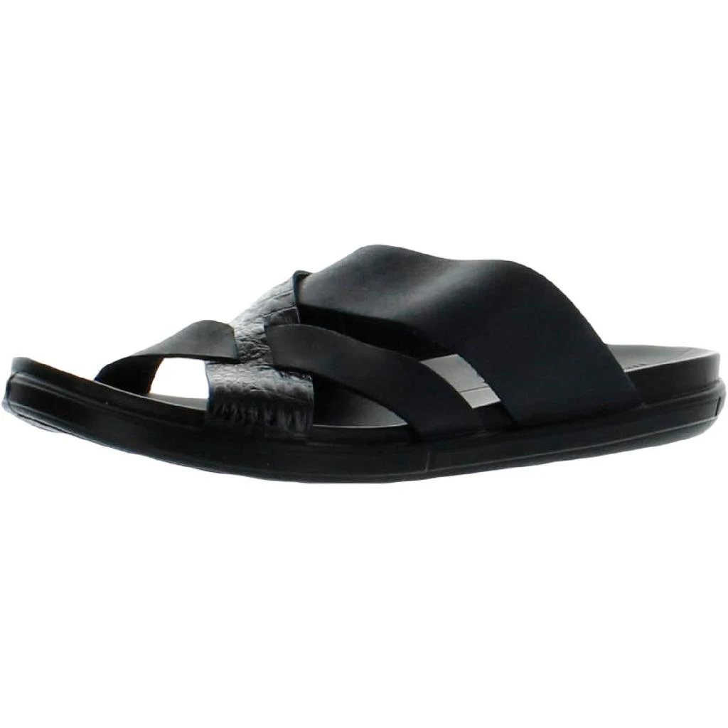 商品ECCO|ECCO Womens Leather Slip On Slide Sandals,价格¥360,第1张图片