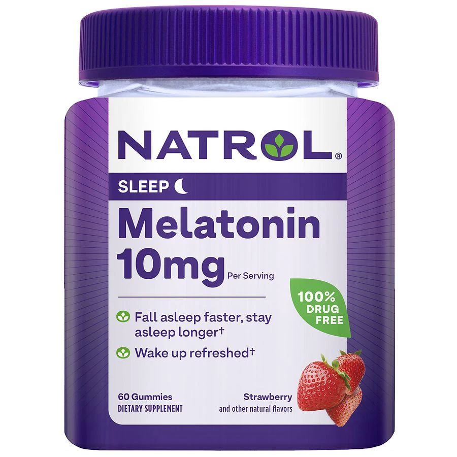 商品Natrol|10 mg Melatonin Gummies Strawberry,价格¥112,第1张图片
