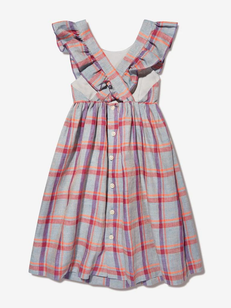 商品Bonpoint|Bonpoint Girls Checked Linen Carole Dress in Grey,价格¥1528,第2张图片详细描述