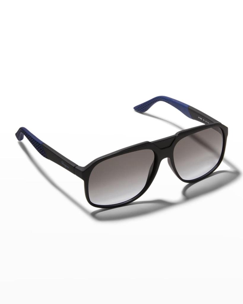 Men's Italian Lifestyle Gancini Aviator Sunglasses商品第6张图片规格展示