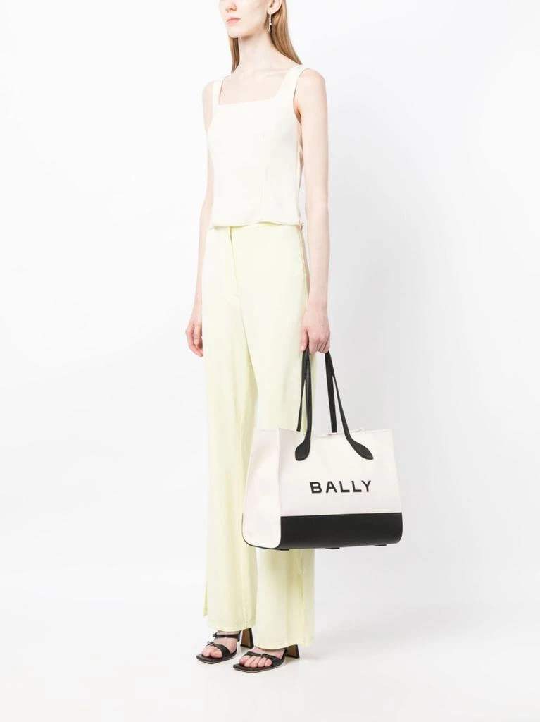 商品Bally|BALLY - Bar Keep On Cotton Tote Bag,价格¥5733,第4张图片详细描述