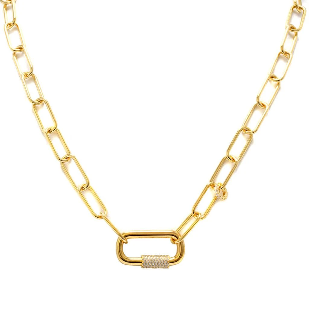 商品apm Monaco|APM Monaco Ladies Yellow Silver Chain Necklace With Sliding Ring,价格¥957,第1张图片
