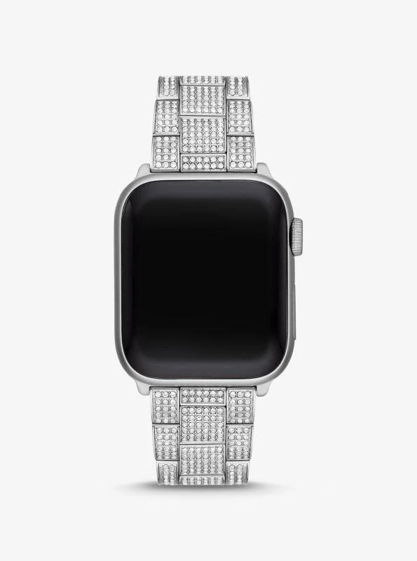 商品Michael Kors|Pavé Silver-Tone Strap For Apple Watch®,价格¥1073,第1张图片