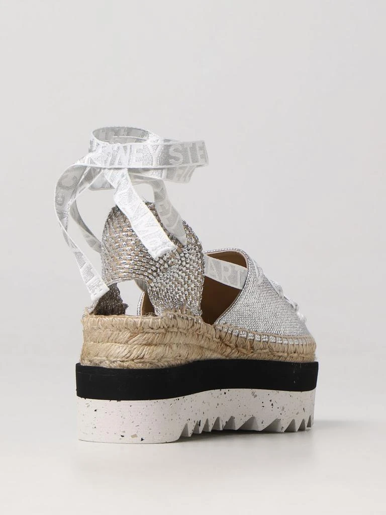 商品Stella McCartney|Gaia Stella McCartney platform espadrilles in laminated canvas,价格¥1894,第3张图片详细描述