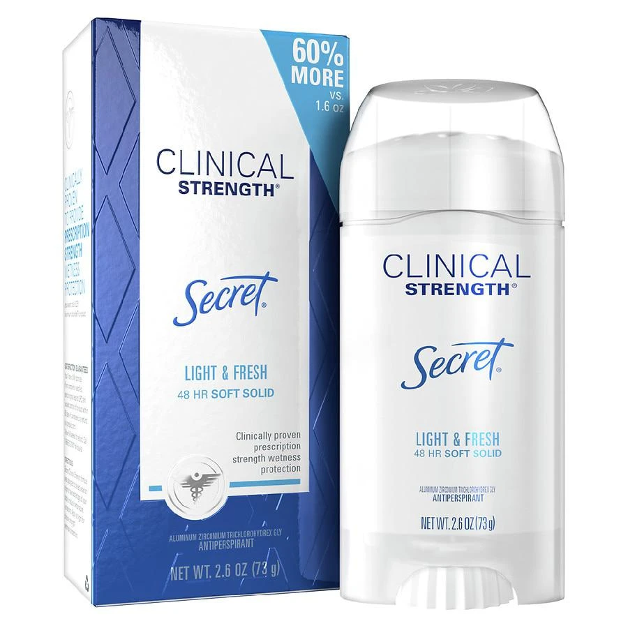 商品Secret|Clinical Strength Soft Solid Antiperspirant and Deodorant for Women Light & Fresh,价格¥108,第1张图片