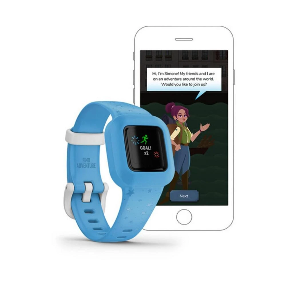 商品Garmin|Unisex Vívofit Jr. 3 Blue Stars Silicone Strap Smart Watch 200mm,价格¥668,第4张图片详细描述
