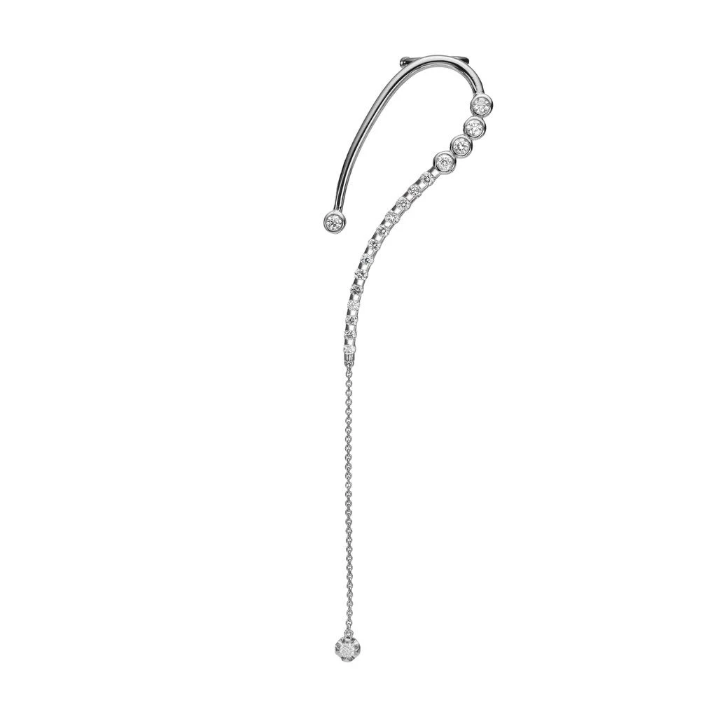商品AME|Âme Q 18K White Gold, Lab-Grown Diamond 1.40ct. tw. Bold Ear Cuff (Left),价格¥32956,第1张图片