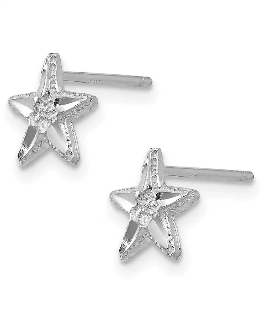 商品Macy's|Star Stud Earrings in 14k White Gold,价格¥838,第2张图片详细描述