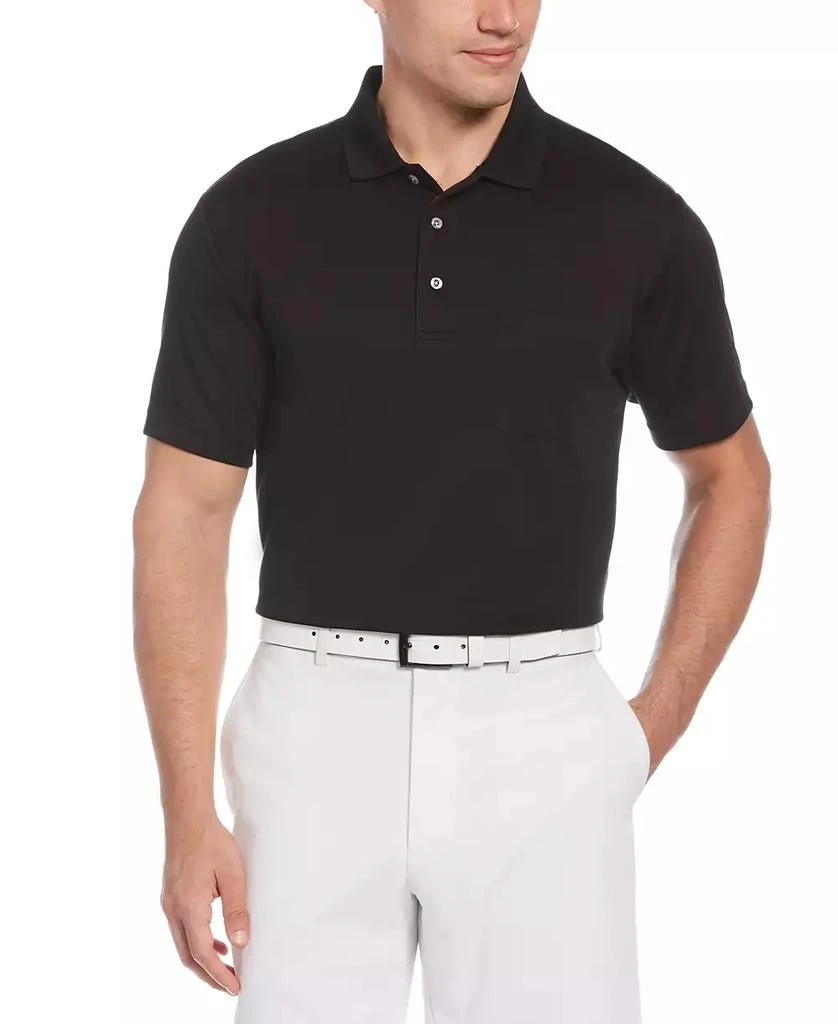 商品PGA TOUR|Men's Airflux Solid Mesh Short Sleeve Golf Polo Shirt,价格¥392,第1张图片