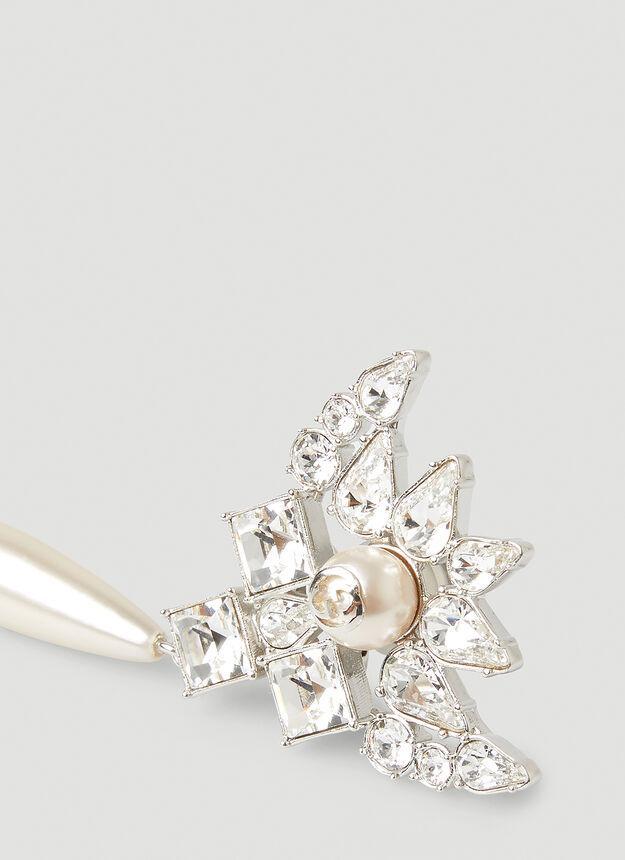 商品Gucci|Interlocking G Crystal Earrings in Silver,价格¥6948,第5张图片详细描述