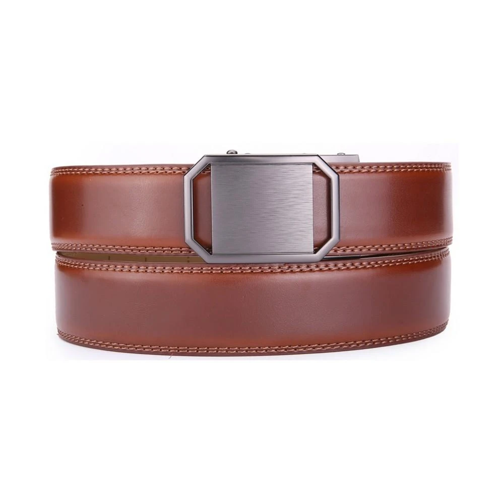 商品Mio Marino|Men's Solid Buckle Ratchet Belts,价格¥211,第5张图片详细描述