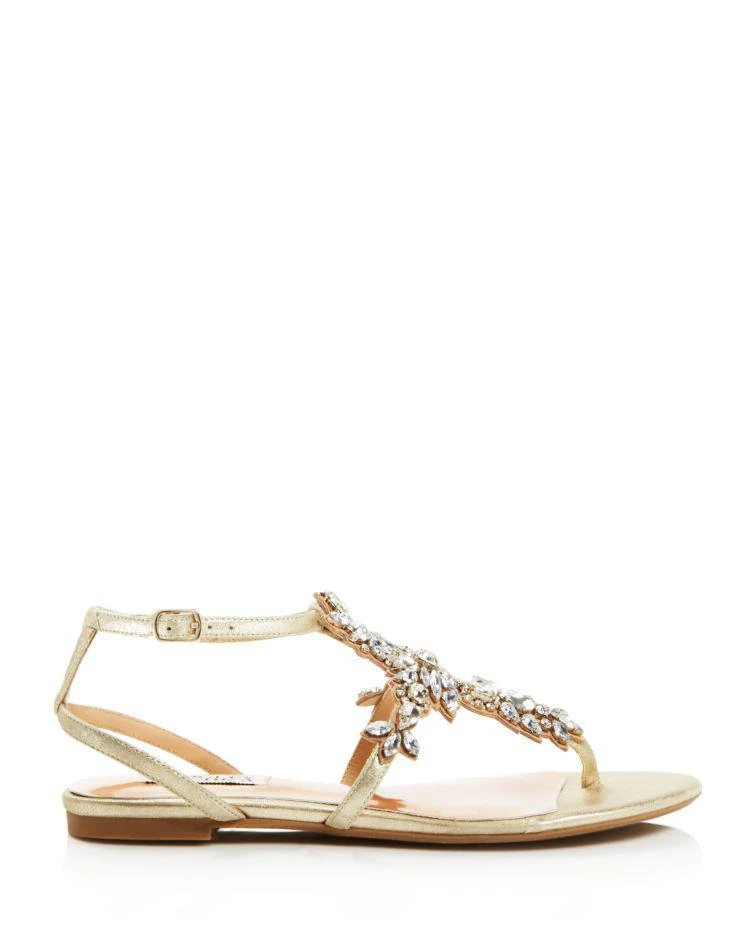 商品Badgley Mischka|Women's Cara II Embellished Flat Sandals,价格¥1022,第2张图片详细描述