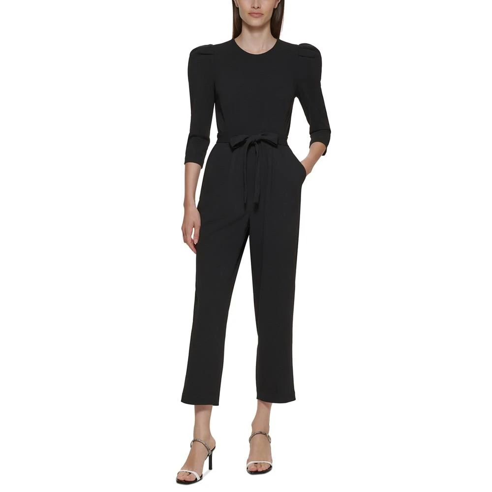 商品Calvin Klein|Women's Puffed-Shoulder 3/4-Sleeve Jumpsuit,价格¥768,第1张图片