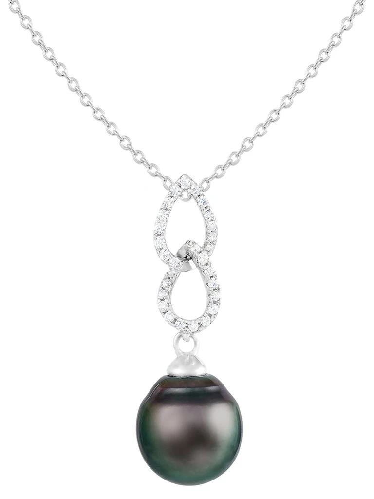 商品Splendid Pearls|9-10mm Tahitian Pearl Pendant Necklace,价格¥750,第1张图片