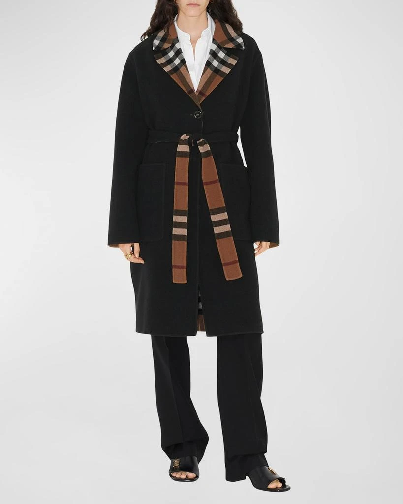 商品Burberry|Dorea Belted Reversible Coat,价格¥27547,第2张图片详细描述