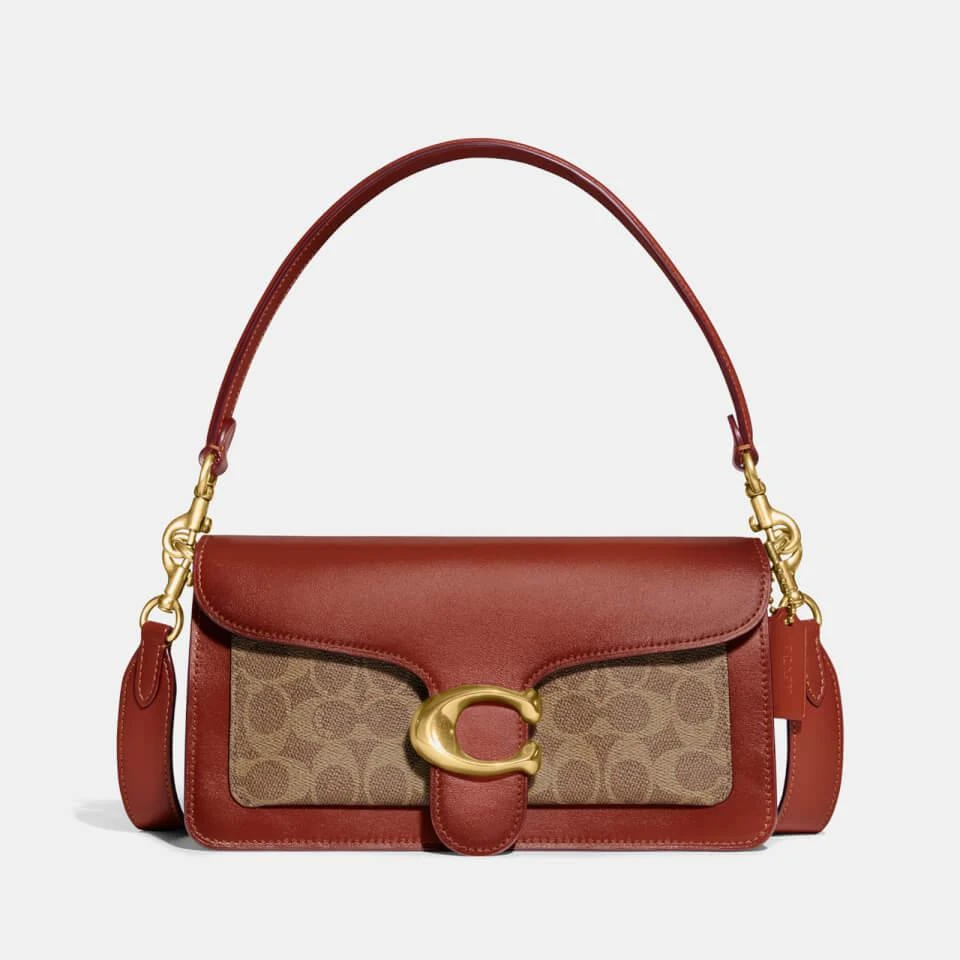 商品Coach|Coach Signature Tabby 26 Leather-Coated Canvas Shoulder Bag,价格¥2844,第1张图片