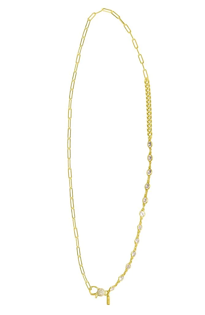 商品ADORNIA|Adornia Patchwork Lock Mosaic Necklace Convertible to Lariat gold,价格¥145,第1张图片