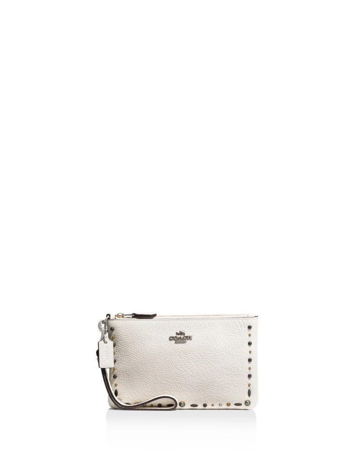 商品Coach|Prairie Riveted Leather Wristlet,价格¥378,第1张图片