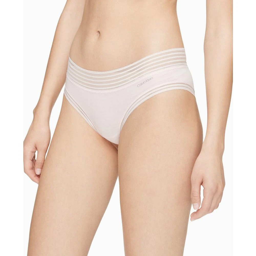 商品Calvin Klein|Striped-Waist Hipster Underwear QD3672,价格¥45,第3张图片详细描述