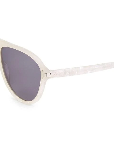 商品AMIRI|63MM Aviator Logo Sunglasses,价格¥1384,第3张图片详细描述