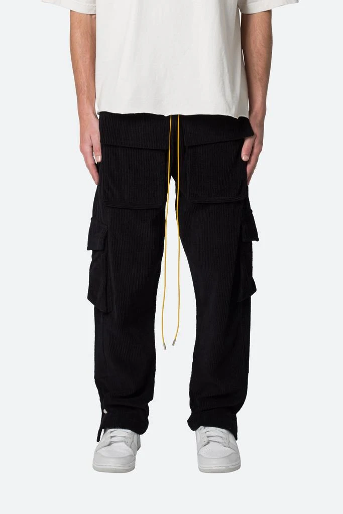 商品MNML|Corduroy Snap II Cargo Pants - Black,价格¥481,第1张图片