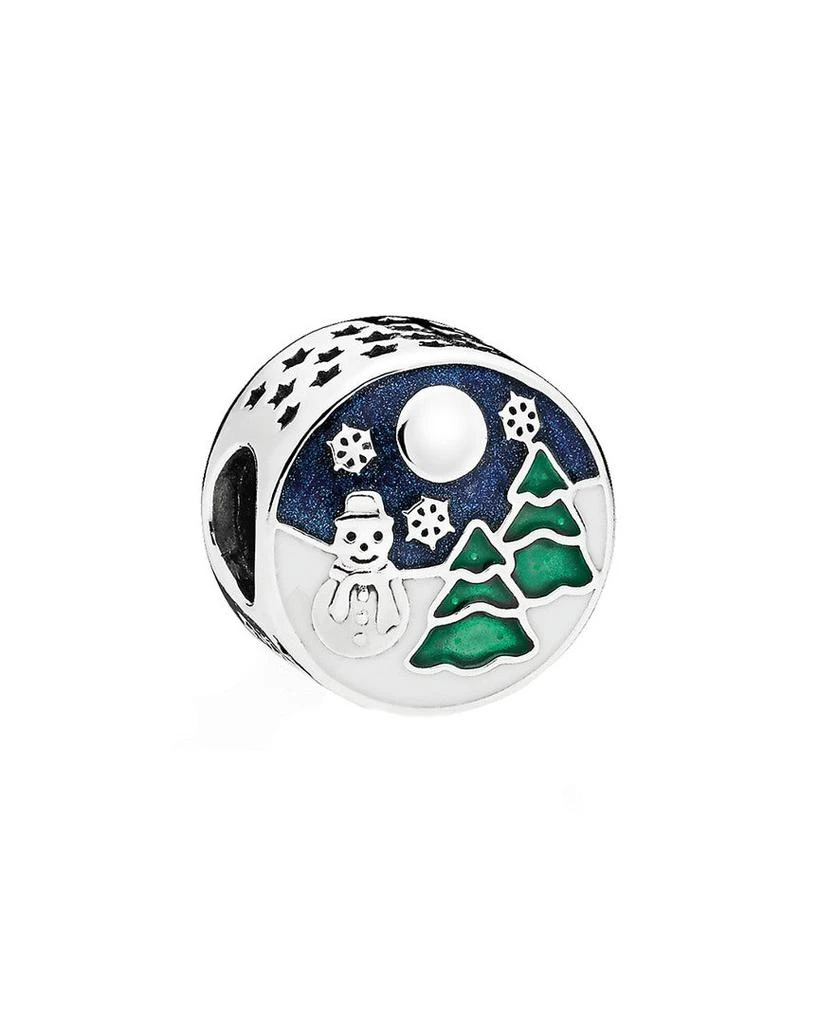 商品PANDORA|PANDORA Silver Enamel Snowy Wonderland Charm,价格¥128,第1张图片