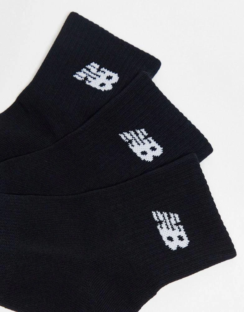 商品New Balance|New Balance logo mid sock 3 pack in black,价格¥128,第4张图片详细描述