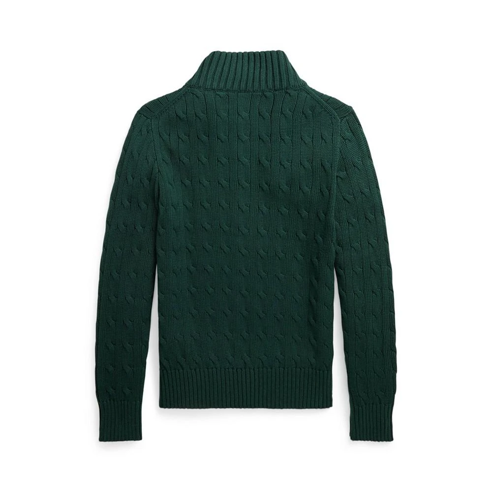 商品Ralph Lauren|Big Boys Cable-Knit Cotton Quarter-Zip Sweater,价格¥451,第2张图片详细描述