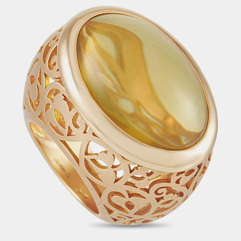 商品[二手商品] Pomellato|Pomellato Arabesque 18K Rose Gold Amber Ring US 5.25,价格¥21688,第5张图片详细描述