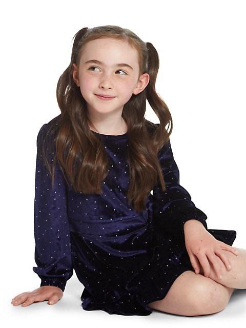 商品Andy & Evan|Little Girl's & Girl's Rhinestone Velvet Dress,价格¥497,第7张图片详细描述