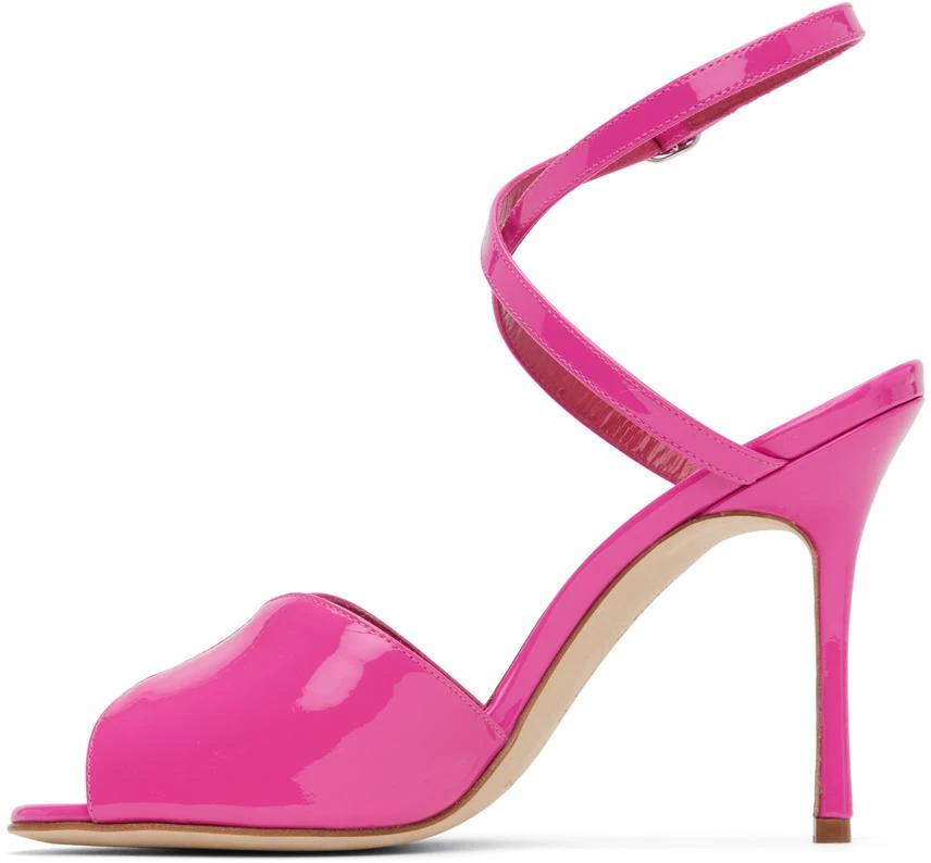 商品Manolo Blahnik|Pink Hourani 105 Heeled Sandals,价格¥2044,第3张图片详细描述