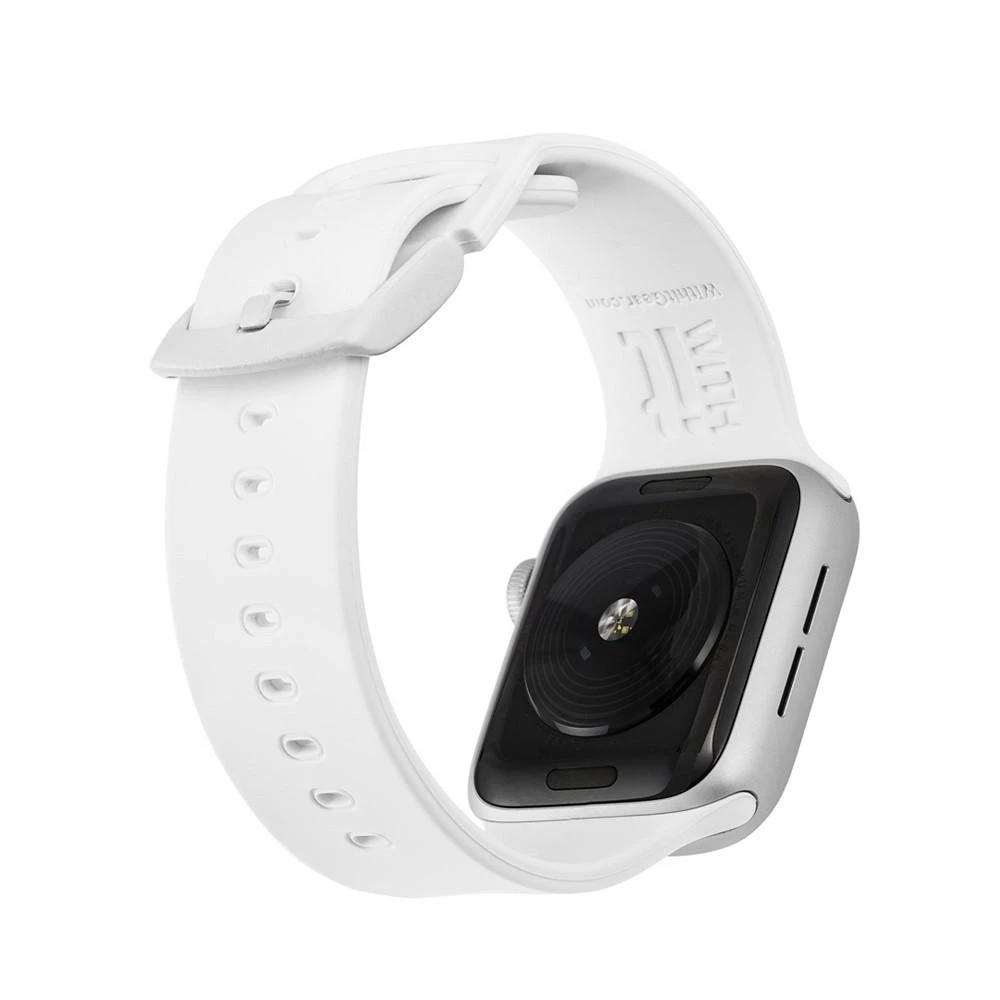 商品WITHit|White Smooth Keeperless Silicone Band Compatible with 38/40/41mm Apple Watch,价格¥113,第3张图片详细描述