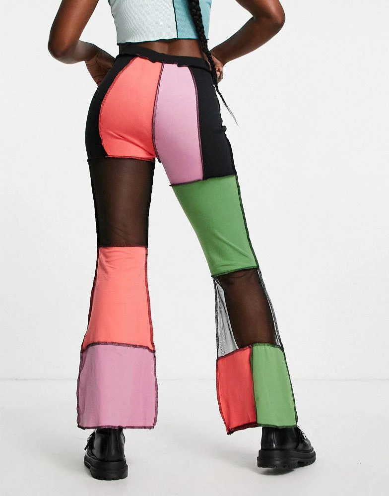 商品The Ragged Priest|The Ragged Priest high waisted flares in patchwork rib,价格¥235,第2张图片详细描述