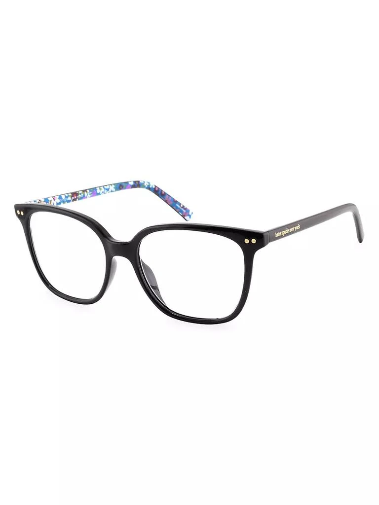 商品Kate Spade|Rosalie 51MM Blue Block Square Eyeglasses,价格¥515,第2张图片详细描述