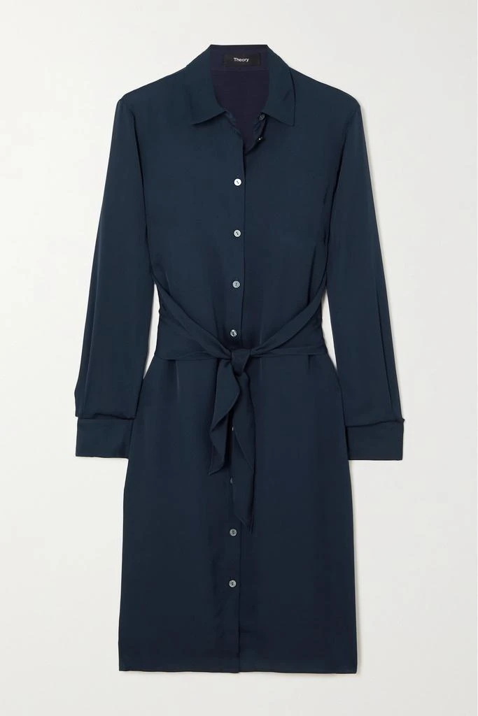 商品Theory|真丝双绉迷你衬衫式连衣裙,价格¥3743,第1张图片