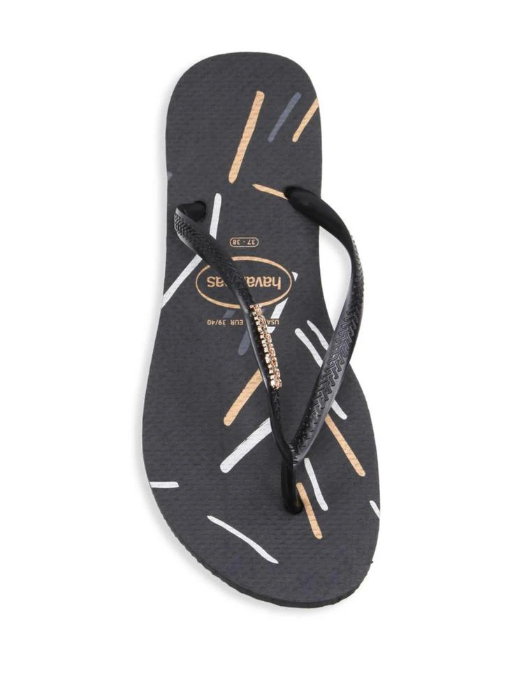 商品Havaianas|Slim Logo Metal Rubber Flip Flops,价格¥97,第4张图片详细描述