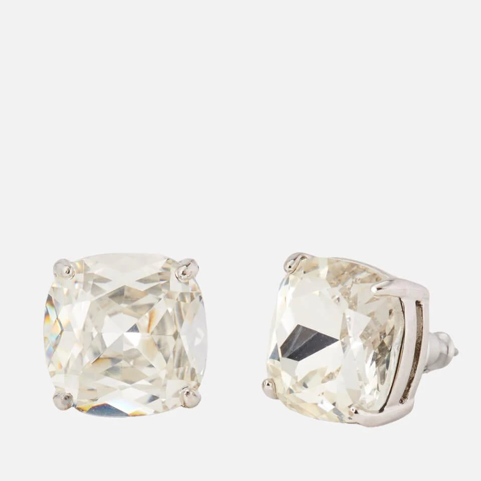 商品Kate Spade|Kate Spade New York Women's Small Square Studs - Clear,价格¥186,第2张图片详细描述