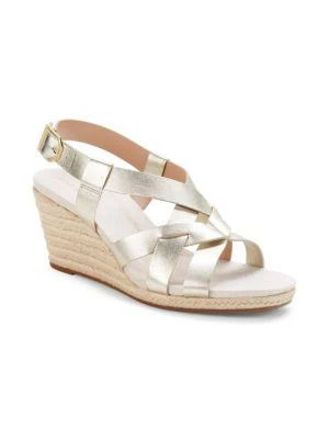 商品Cole Haan|Metallic Strappy Espadrille Wedge Sandals,价格¥513,第2张图片详细描述