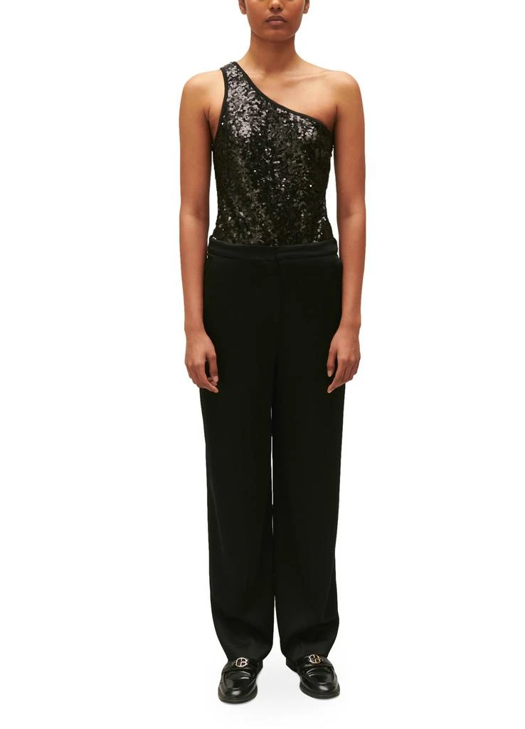 商品Claudie Pierlot|Asymmetric bodysuit with sequins,价格¥1656,第5张图片详细描述