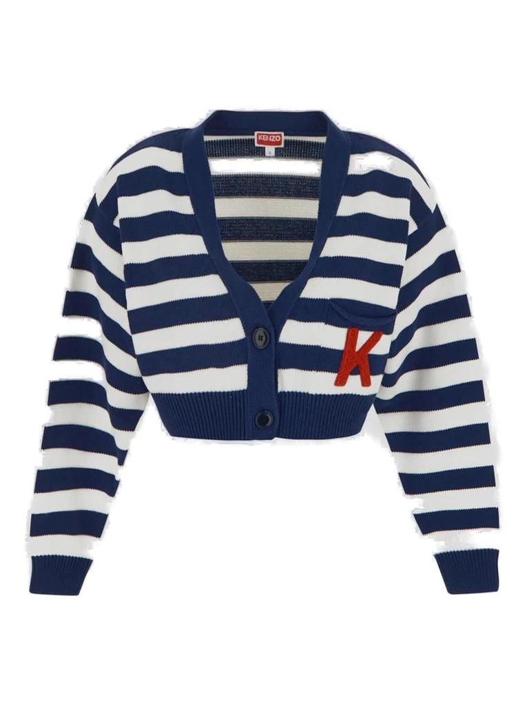 商品Kenzo|Kenzo Striped V-Neck Knitted Cardigan,价格¥1728,第1张图片