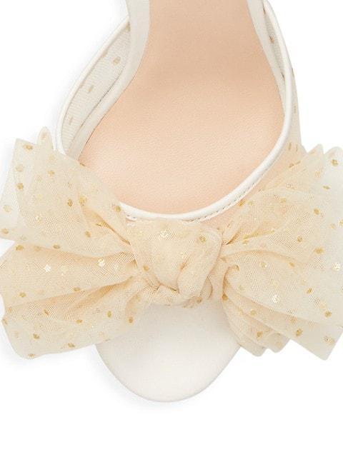 商品Kate Spade|Bridal Sparkle Tulle & Leather Slingback Sandals,价格¥1452,第6张图片详细描述