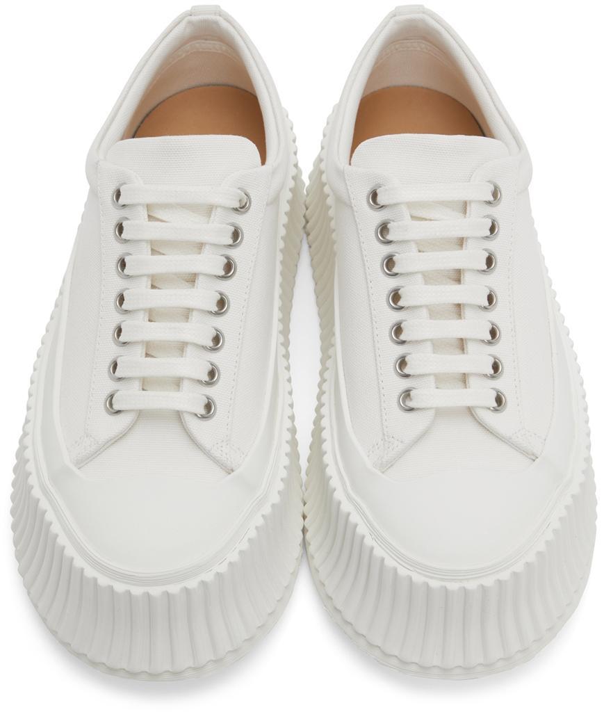 商品Jil Sander|White Canvas Platform Sneakers,价格¥3088,第7张图片详细描述