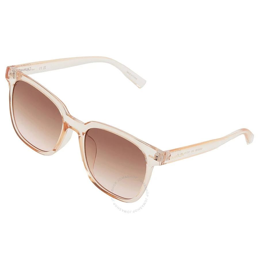 商品Calvin Klein|Calvin Klein Brown Gradient Square Ladies Sunglasses CK20519S 270 55,价格¥186,第3张图片详细描述
