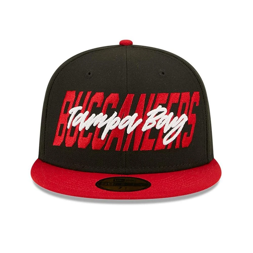 商品New Era|Men's Black and Red Tampa Bay Buccaneers 2022 NFL Draft On Stage 59FIFTY Fitted Hat,价格¥254,第3张图片详细描述