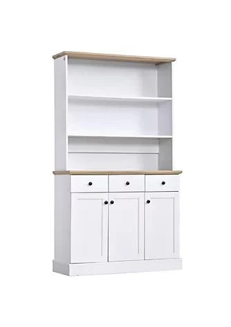 商品HOMCOM|71 Buffet With Hutch Kitchen Pantry Cabinet Bookcase With Drawers And Shelves For Living Room White,价格¥3309,第1张图片